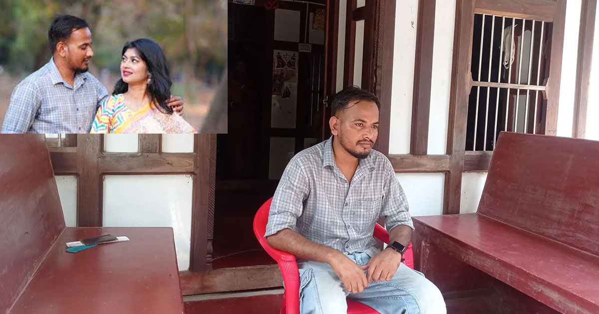প্রেমিকার বাড়ির সামনে বিয়ের স্বীকৃতির দাবিতে যুবকের অনশন