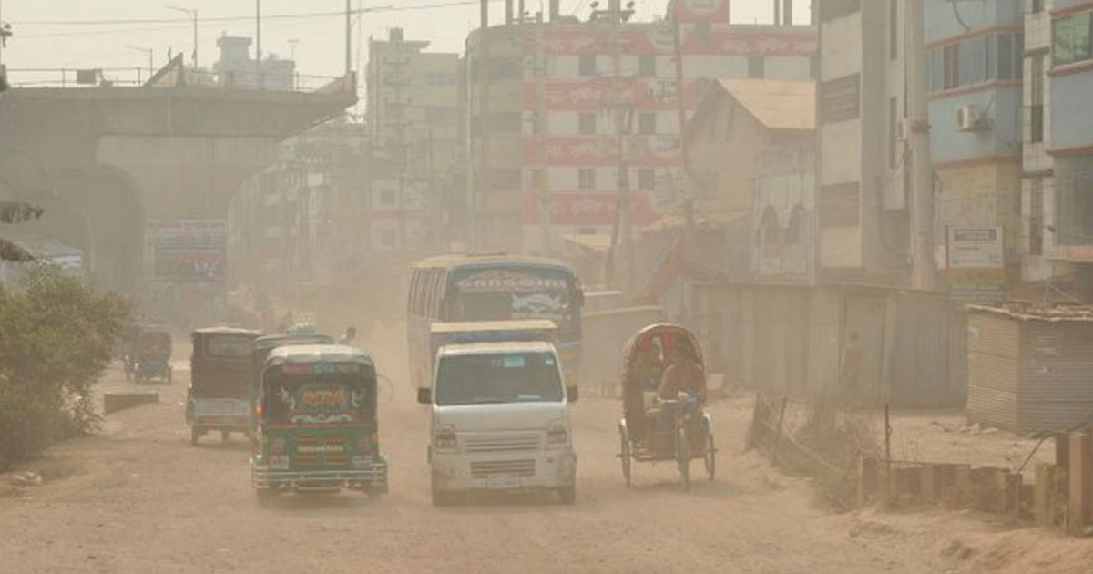বায়ুদূষণে আজ শীর্ষে ঢাকা