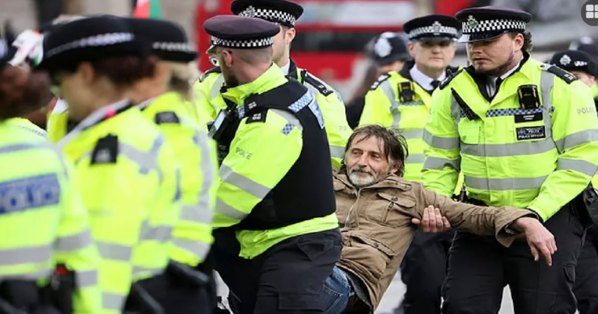 ফিলিস্তিনের পক্ষে লন্ডনে বিক্ষোভ, গ্রেপ্তার ৫২৩