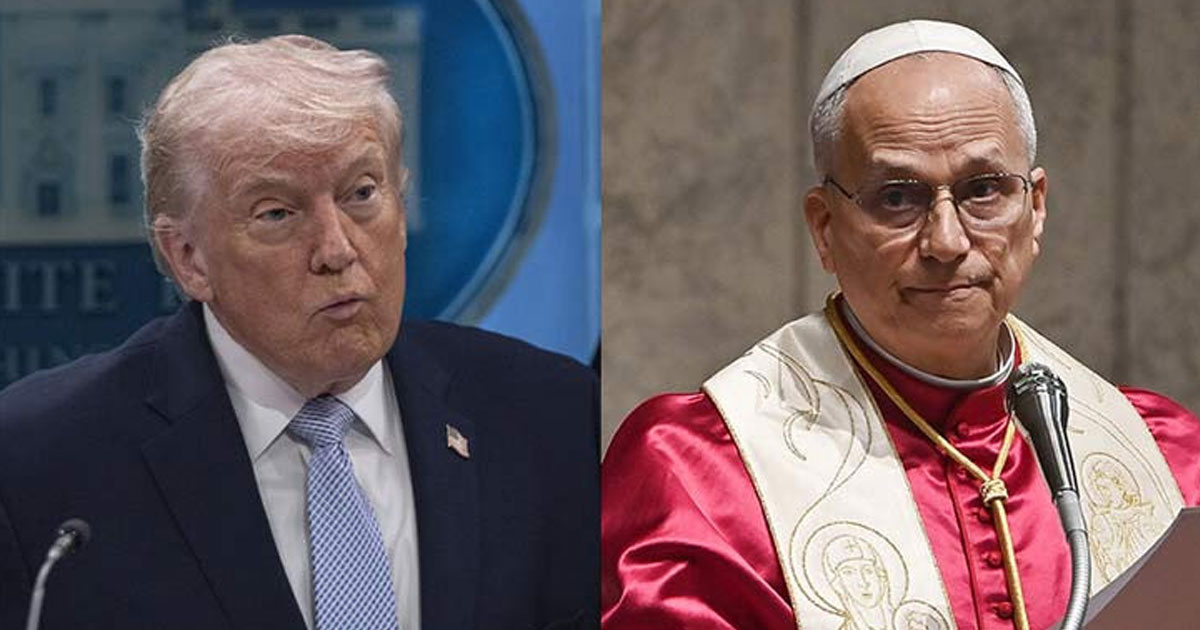 ইরান ইস্যুতে পোপ লিও’র তীব্র সমালোচনা ট্রাম্পের