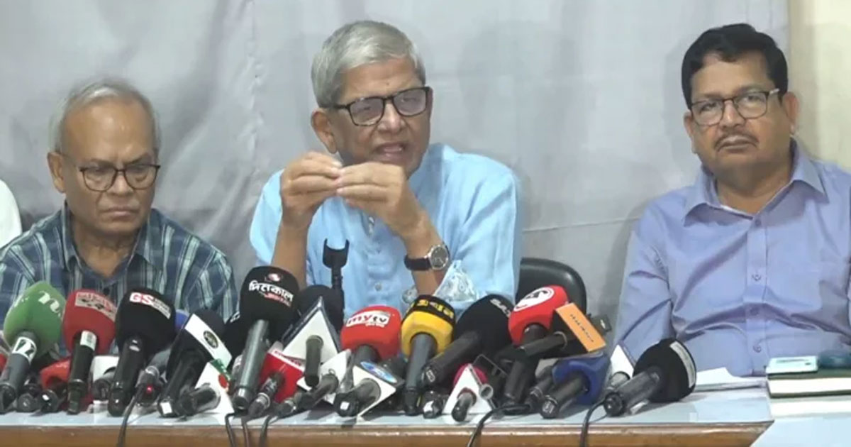 জনগণ প্রত্যাখ্যান করেছে বলেই জামায়াত ‘আবোল-তাবোল’বলছে: মির্জা ফখরুল