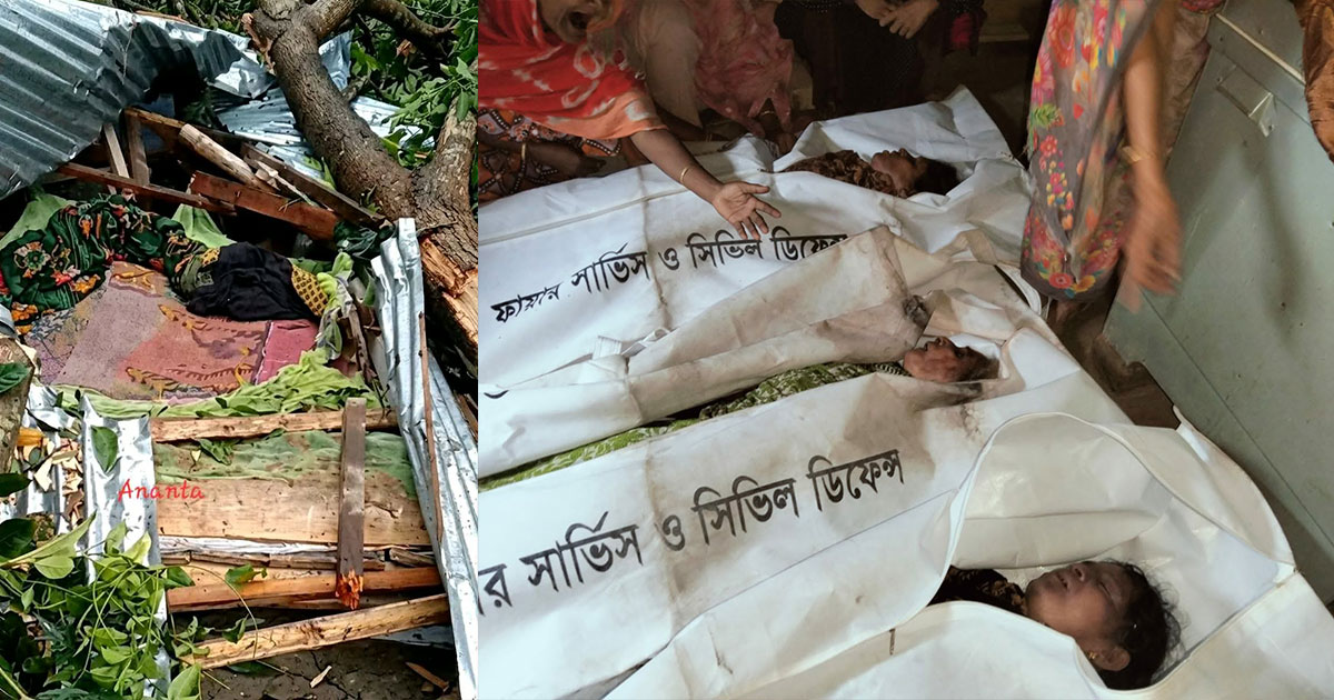 জামালপুরে কালবৈশাখী ঝড়ে গাছ চাপায় ৩ জনের মৃত্যু