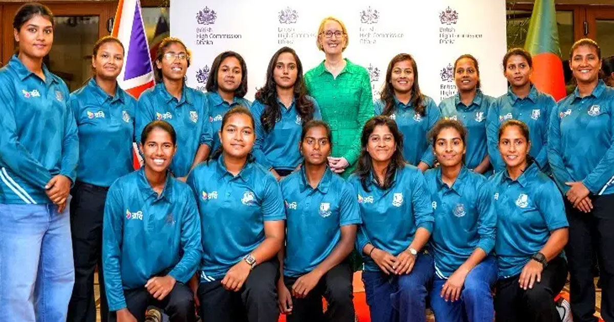 বিশ্বকাপ যাত্রার আগে নারী ক্রিকেট দলকে সংবর্ধনা