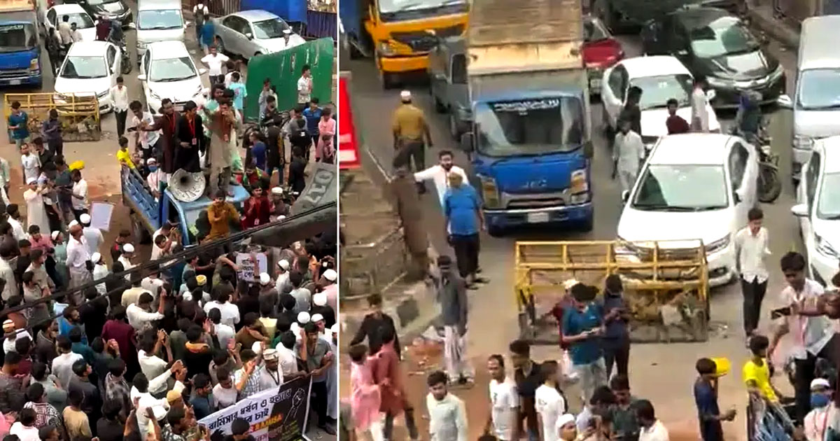 রামিসা হত্যার বিচারের দাবিতে মিরপুরে সড়ক অবরোধ
