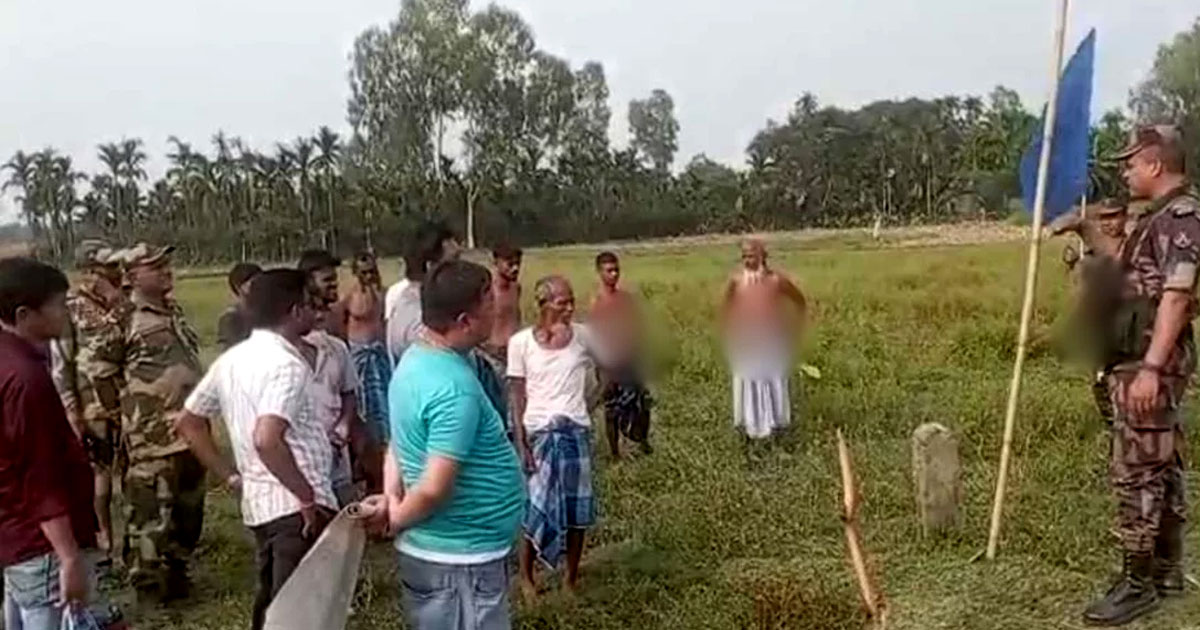 বিজিবির বাধার মুখে খুঁটি সরিয়ে পিছু হটলো বিএসএফ