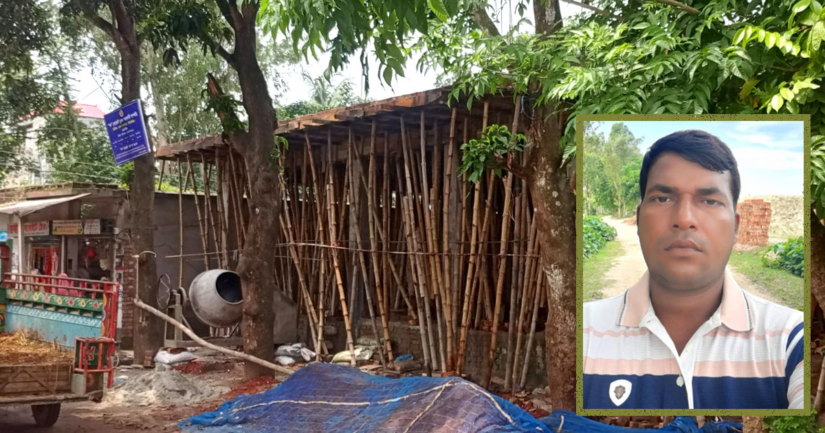 উল্লাপাড়ায় সরকারি জায়গা দখল করে বিএনপি নেতার মার্কেট নির্মাণ