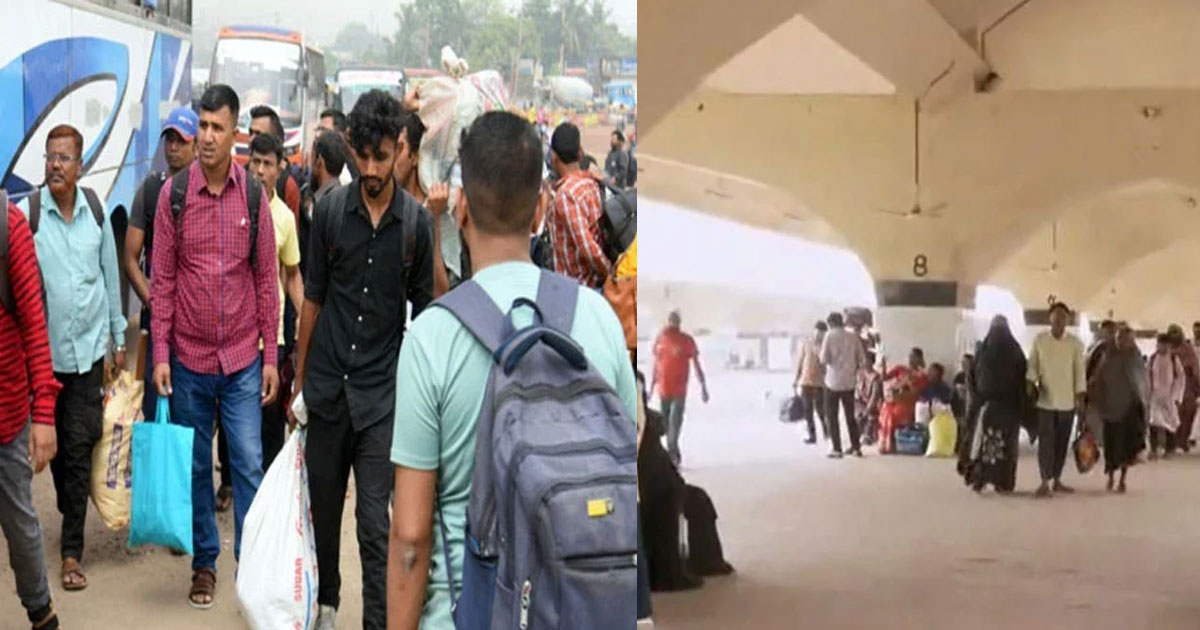 ঈদের দ্বিতীয় দিনেও নারীর টানে ঢাকা ছাড়ছেন মানুষ