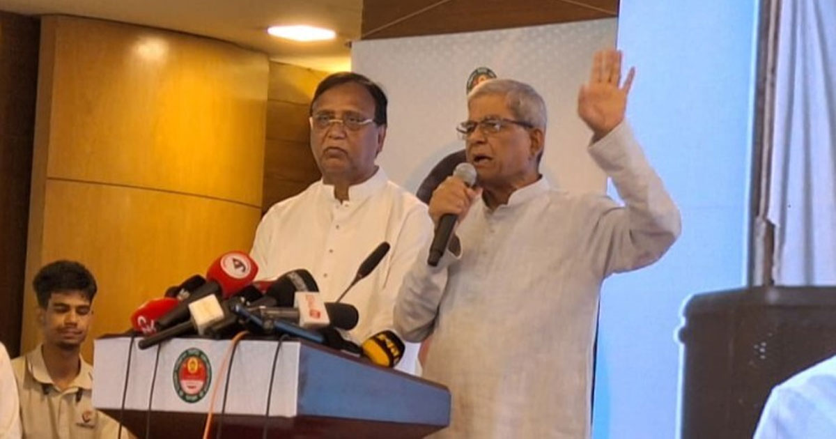 ঢাকা শহর আর বাসযোগ্য মনে হয় না: মির্জা ফখরুল