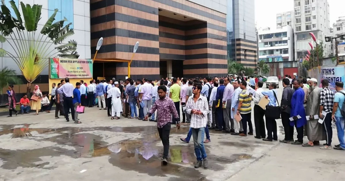 ভারতীয় ভিসা আবেদন জমার শুরু, প্রথম দিনেই দীর্ঘ লাইন