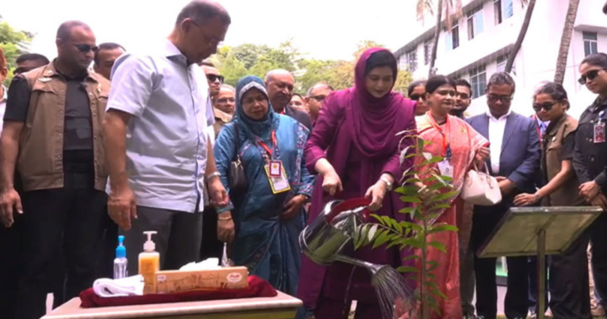 ঢাকা মেডিক্যালে বৃক্ষরোপণ কর্মসূচি উদ্বোধন করলেন প্রধানমন্ত্রী