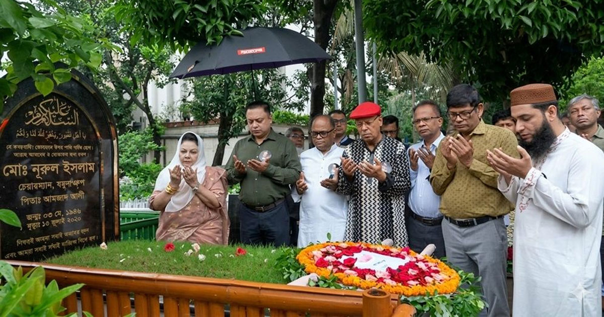 বীর মুক্তিযোদ্ধা নুরুল ইসলামের ষষ্ঠ মৃত্যুবার্ষিকীতে সমাধিতে শ্রদ্ধা