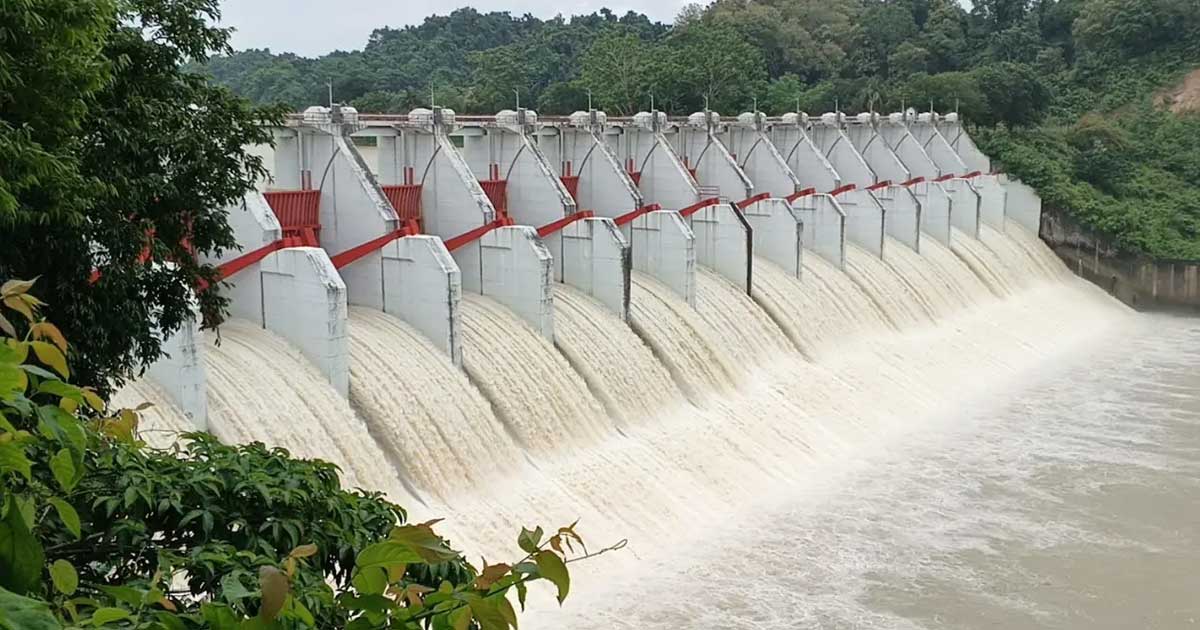 খুলে দেওয়া হলো কাপ্তাই বাঁধের ১৬ জলকপাট