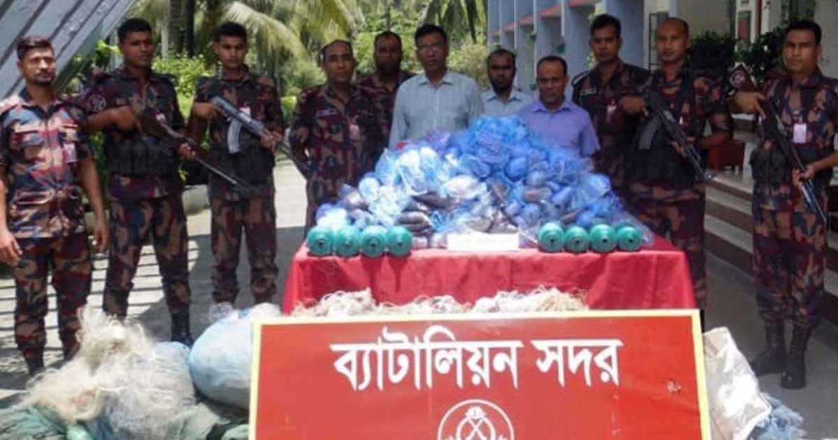 কুষ্টিয়ায় অবৈধ কারেন্ট জাল ও মাদক জব্দ করেছে বিজিবি