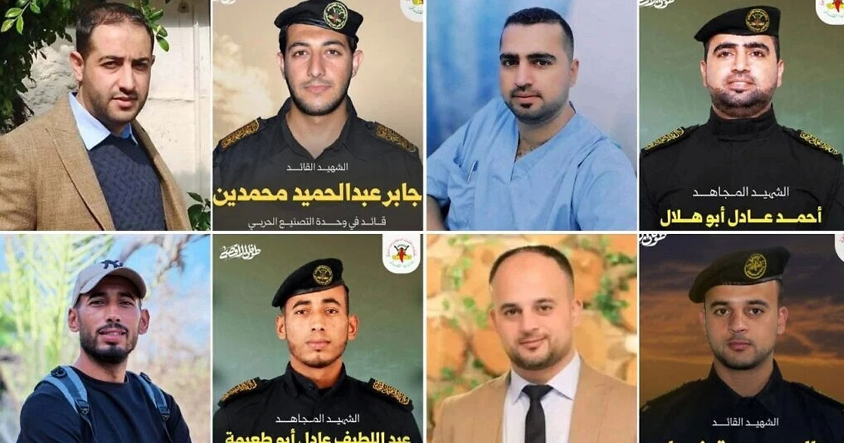 গাজা যুদ্ধে নিহত কয়েকজন স্বাস্থ্যকর্মীকে হামাসের যোদ্ধা দাবী ইসরায়েলের