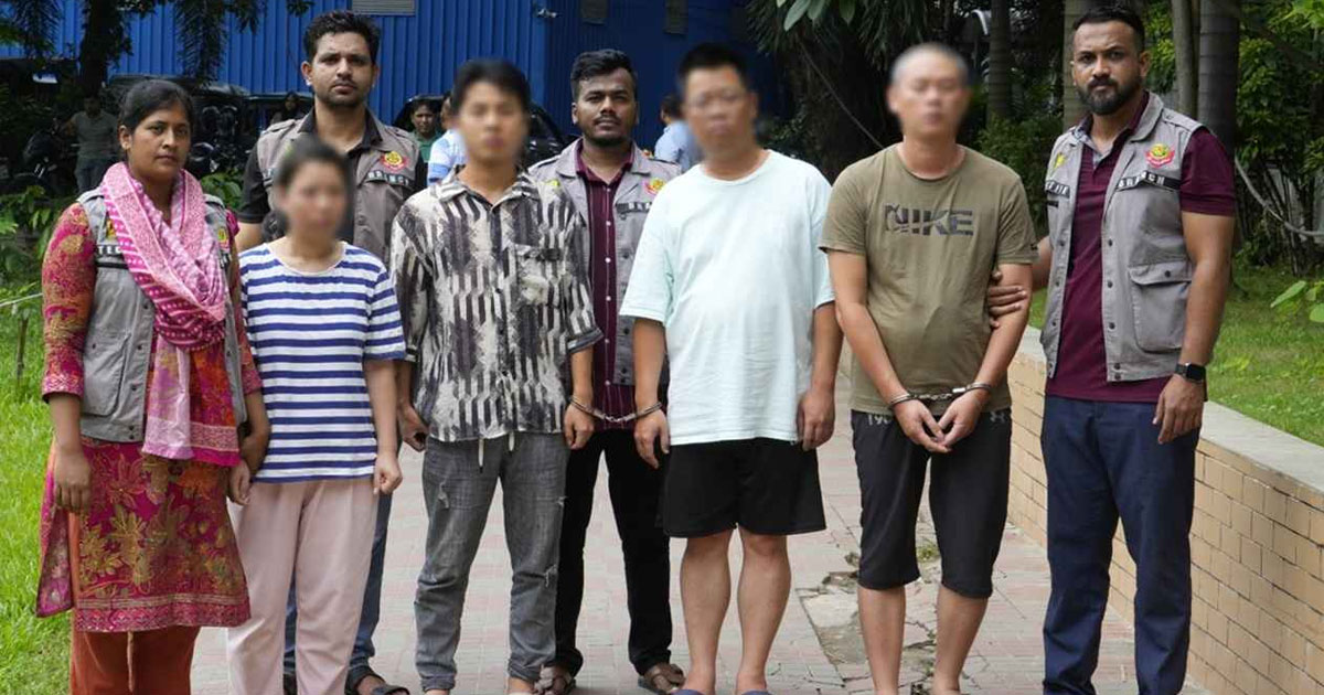 শিক্ষকতার নামে জুয়ার ব্যবসা, চীনা নাগরিকসহ গ্রেপ্তার ৪