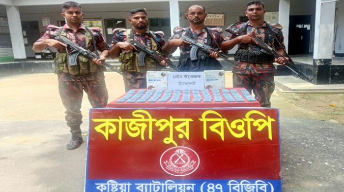 বিজিবি'র অভিযানে গাংনী সীমান্তে মাদকদ্রব্য জব্দ