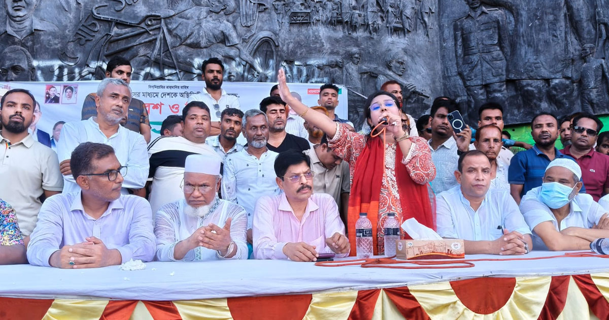 শেরপুরে আওয়ামী লীগের নৈরাজ্যের প্রতিবাদে বিএনপির বিক্ষোভ মিছিল ও সমাবেশ