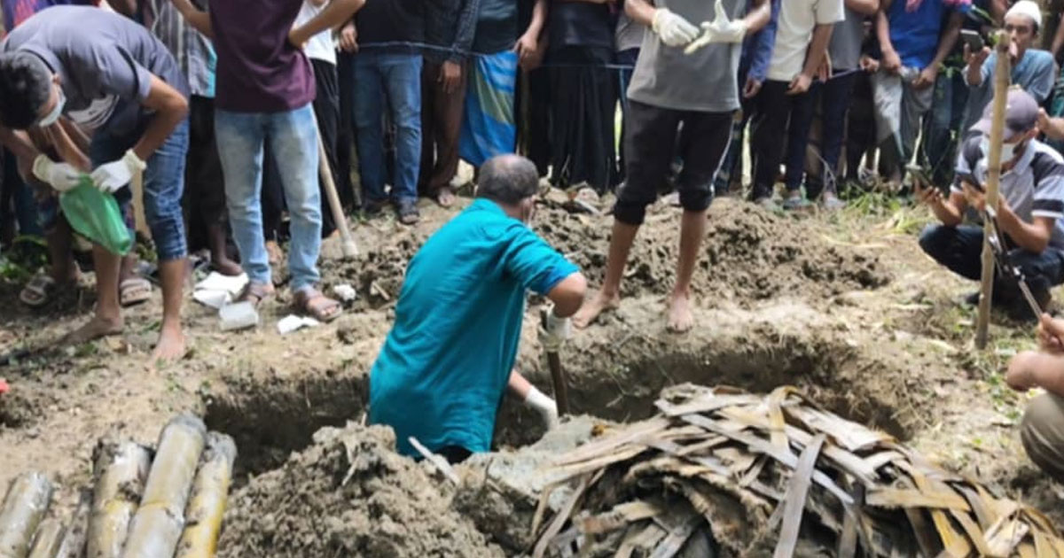 দাফনের ছয় মাস পর কবর থেকে এক ব্যক্তির লাশ উত্তোলন