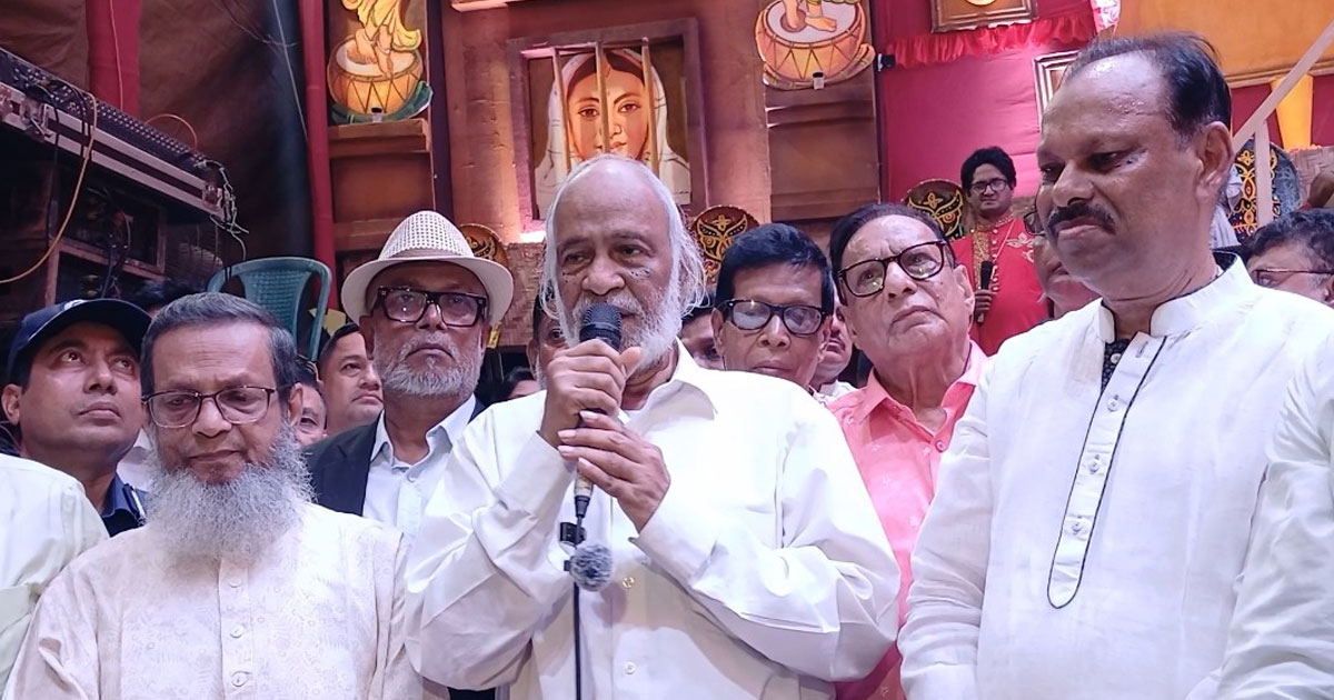 দুর্গাপূজার শিক্ষা অন্যায় দূর করে ন্যায় প্রতিষ্ঠা করা: মঈন খান