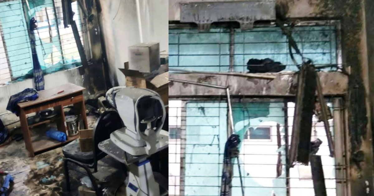 হাসপাতালে এসি বিস্ফোরণ, পুড়ল চিকিৎসা সরঞ্জাম