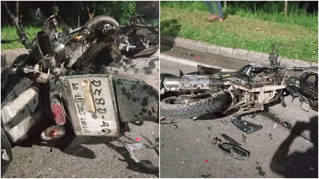 এক্সপ্রেসওয়েতে বাসের ধাক্কায় দুই মোটরসাইকেল আরোহী নিহত