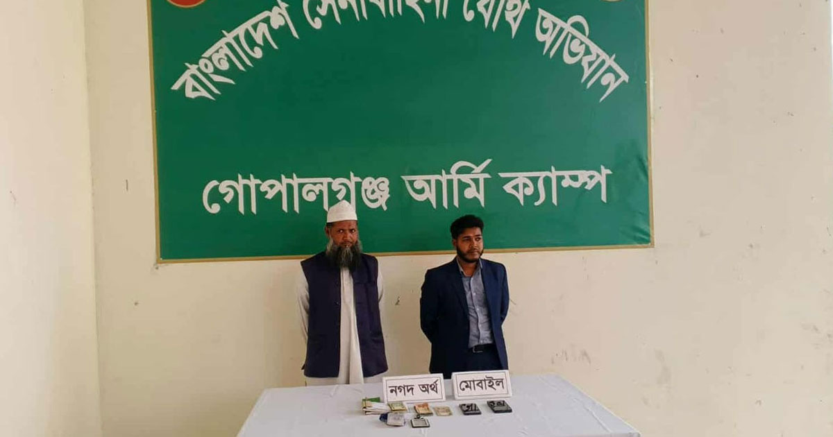 গোপালগঞ্জে  সাংবাদিক সেজে চাঁদাবাজি,  আটক ২