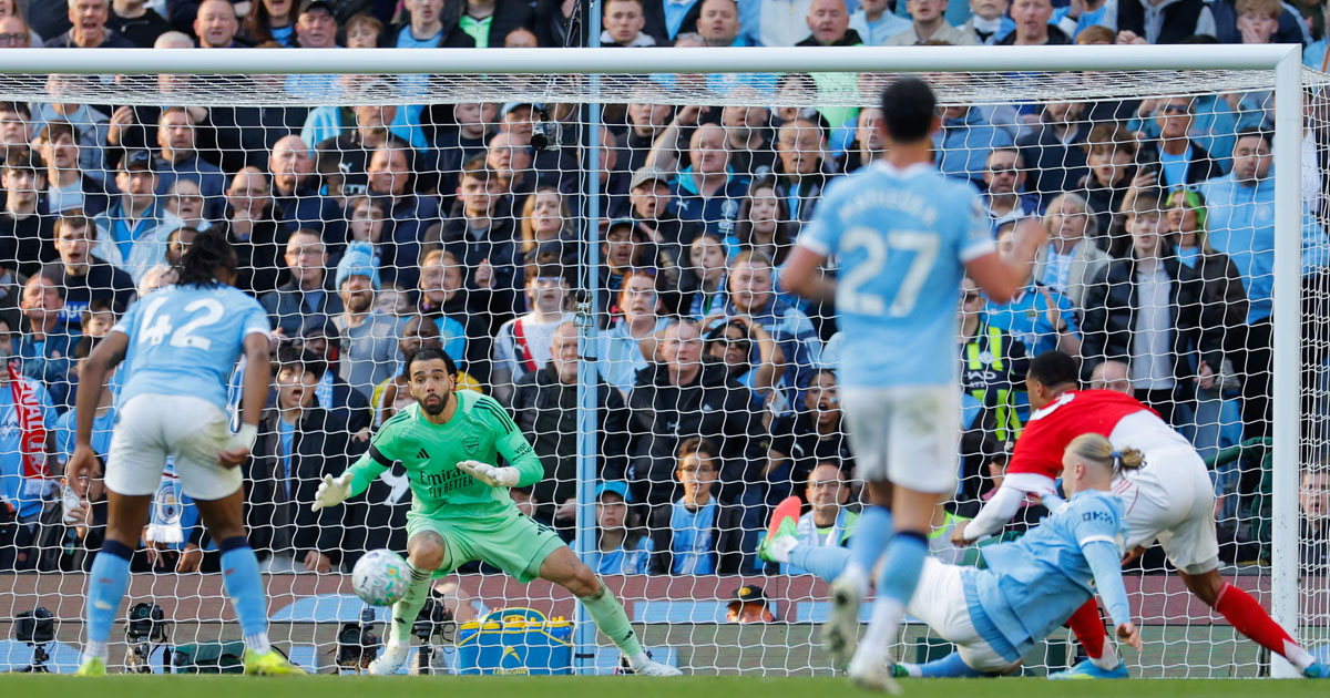 হালান্ডের গোলে আর্সেনালকে হারিয়ে শিরোপা দৌড়ে এগিয়ে ম্যানসিটি