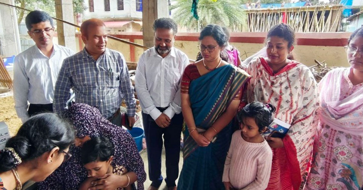 শেরপুরে হাম-রুবেলা টিকাদান ক্যাম্পেইন