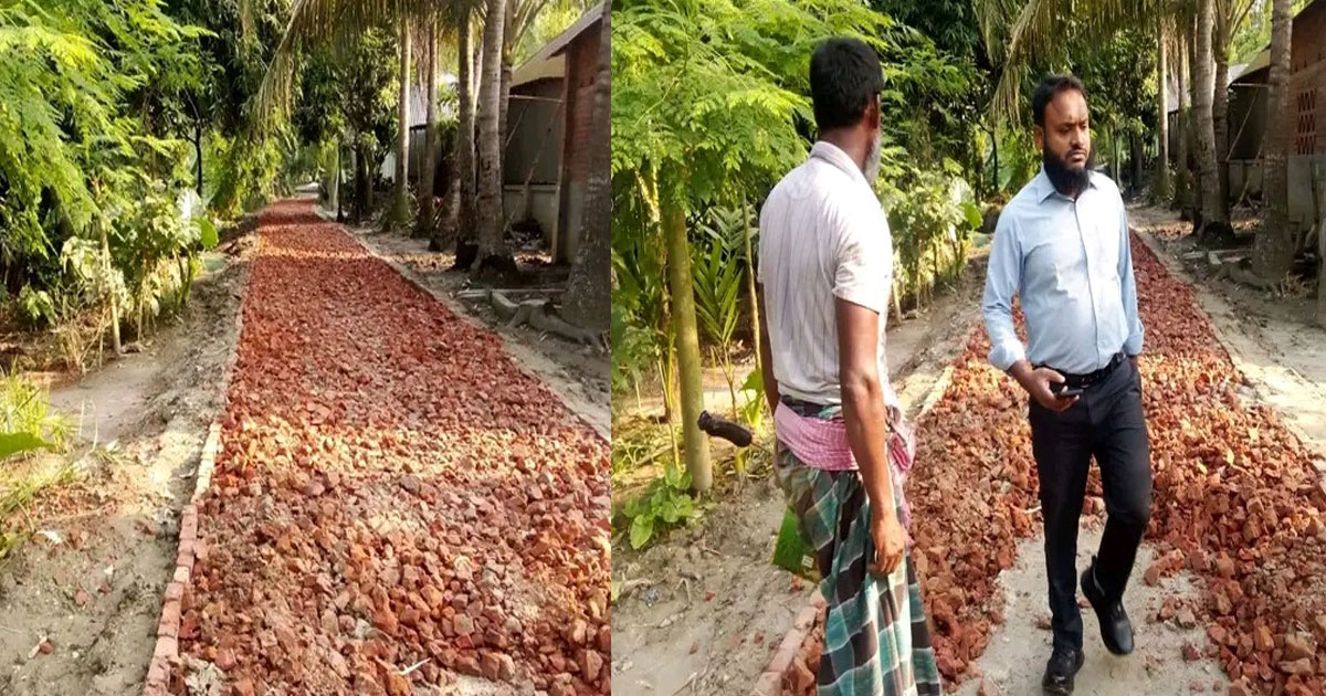 সড়ক নির্মাণে সাবেক চেয়ারম্যানের অনিয়ম-দুর্নীতি