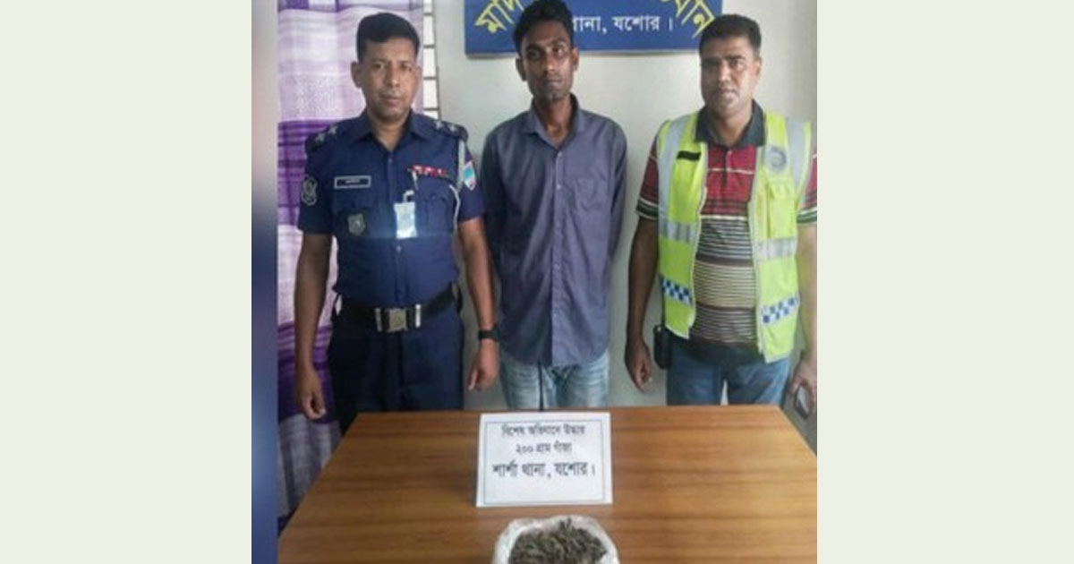 শার্শা উপজেলায় গাঁজাসহ মাদক কারবারি আটক