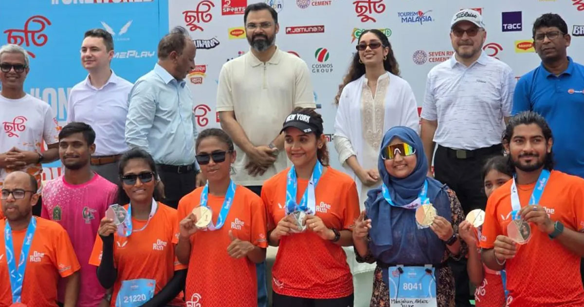 হাতিরঝিলে আন্তর্জাতিক হাফ ম্যারাথন ‘ওয়ান রান’ অনুষ্ঠিত